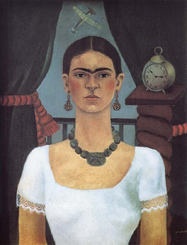 Frida Kahlo Self-Portrait Time files oil painting image